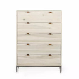 Trey 5 Drawer Dresser, Dove Poplar