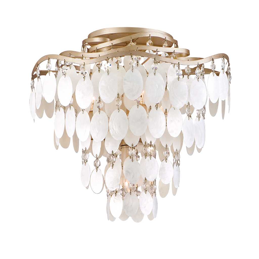 Dolce Semi Flush 14" - Champagne Leaf