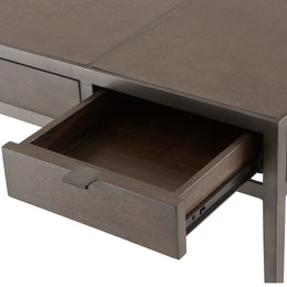 Desk Scavullo Charcoal Brown Oak Veneer Straight