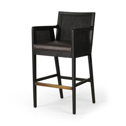 Antonia Cane Bar + Counter Stool - Sonoma Black