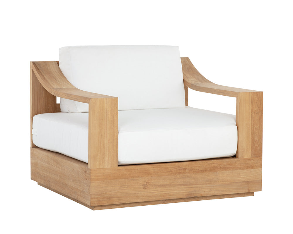 Tahiti Swivel Lounge Chair - Stinson White