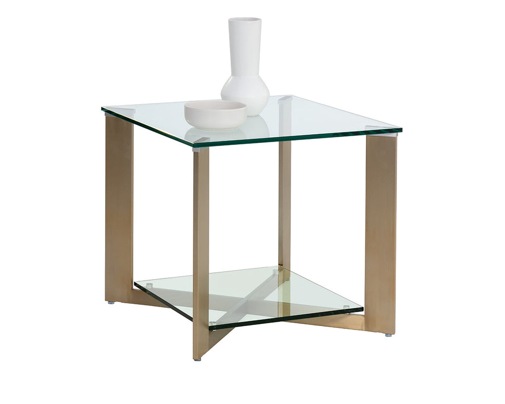 Xavier Side Table - Antique Brass