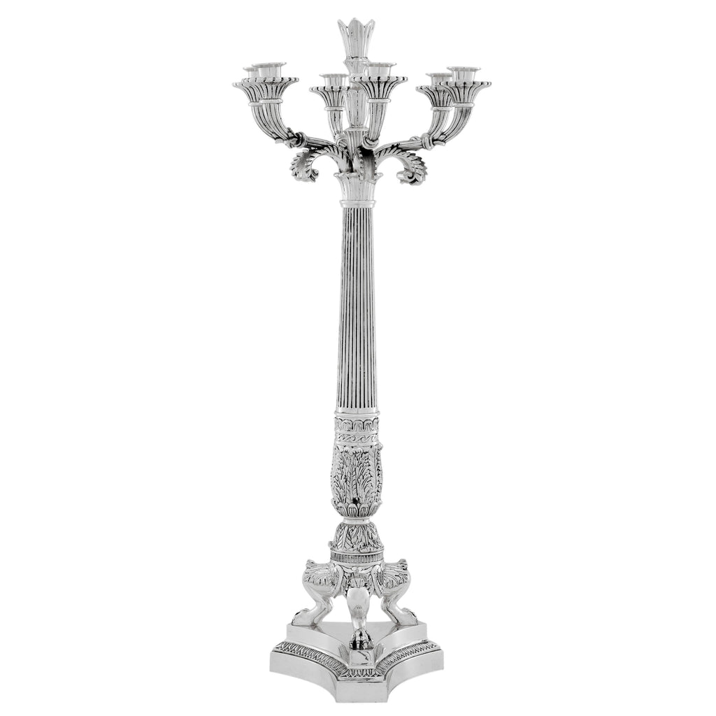 Candle Holder Jefferson Silver Lacquer Finish