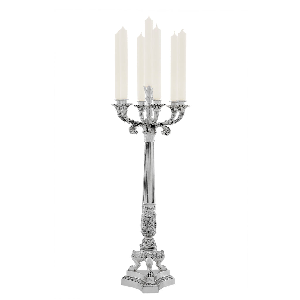 Candle Holder Jefferson Silver Lacquer Finish