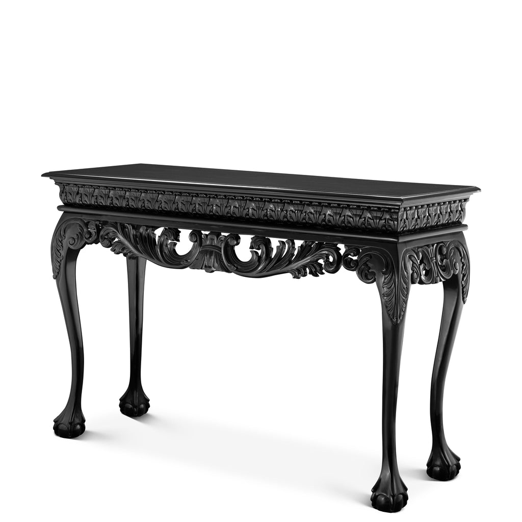 Console Table Morelli Waxed Black Finish