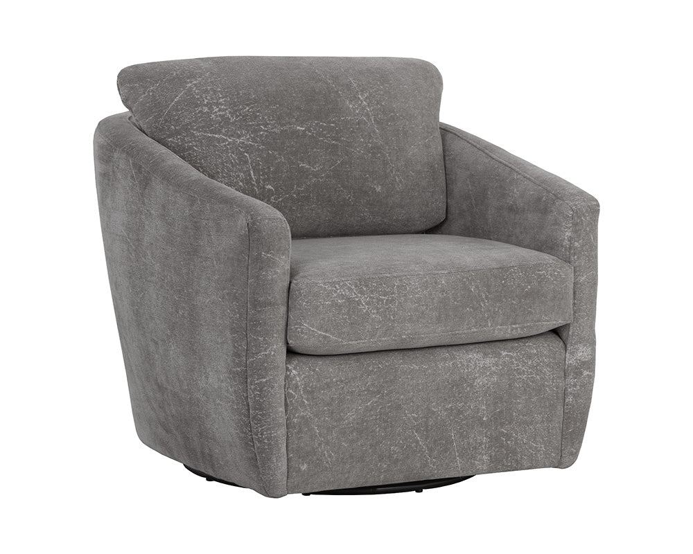 Irina Swivel Lounge Chair - Nepal Pebble