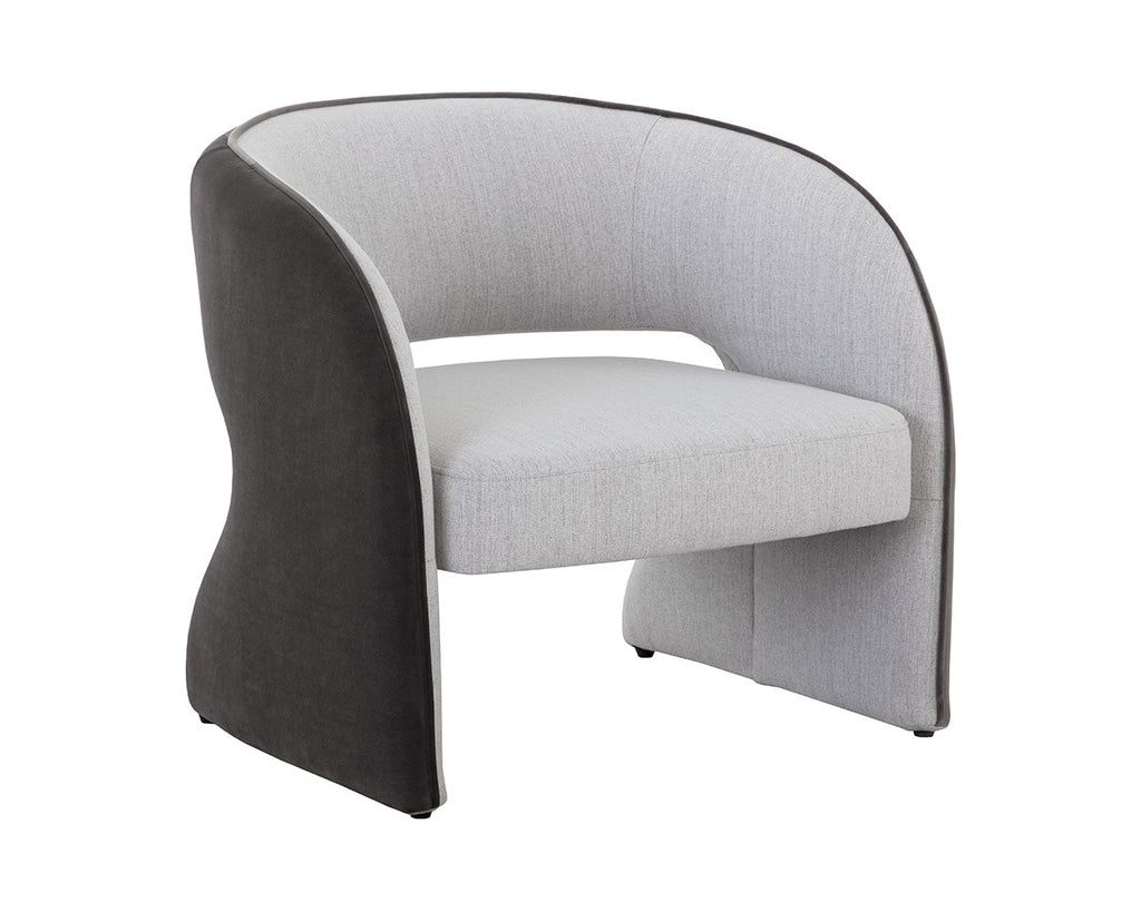 Rosalia Lounge Chair - Mina Light Grey / Meg Ash