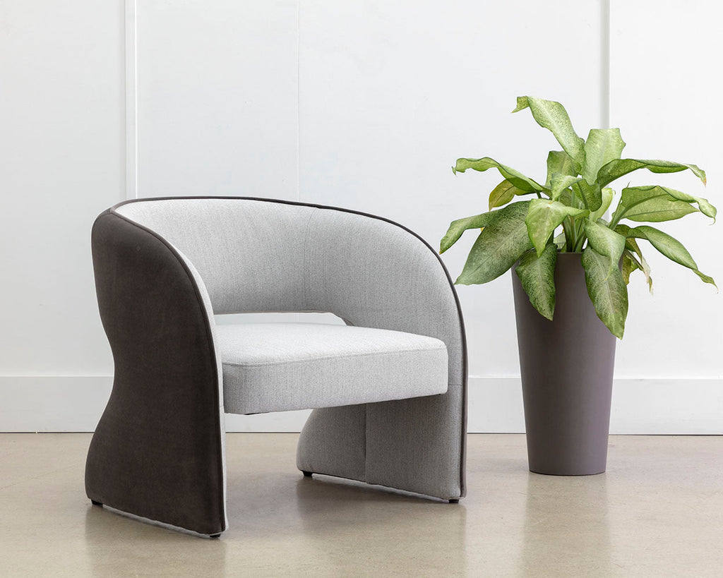 Rosalia Lounge Chair - Mina Light Grey / Meg Ash