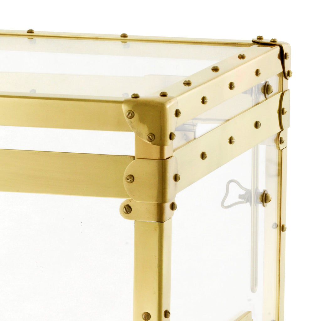 Flightcase Exposed Gold Finish Incl Stand