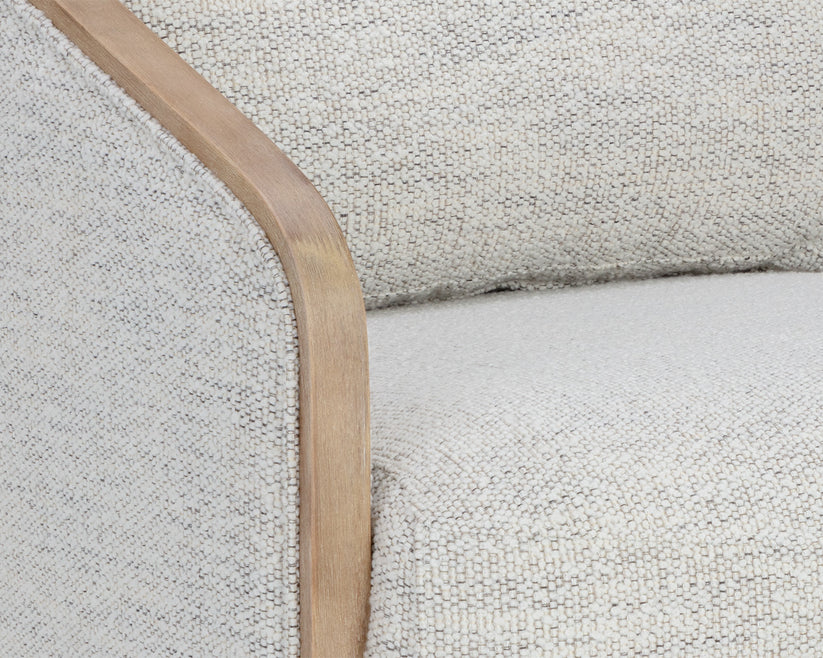 Tasia Swivel Lounge Chair, Merino Cotton A0603291