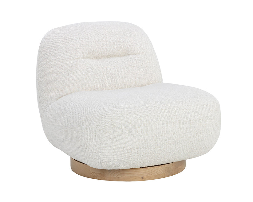 Franze Swivel Lounge Chair - Merino Pearl