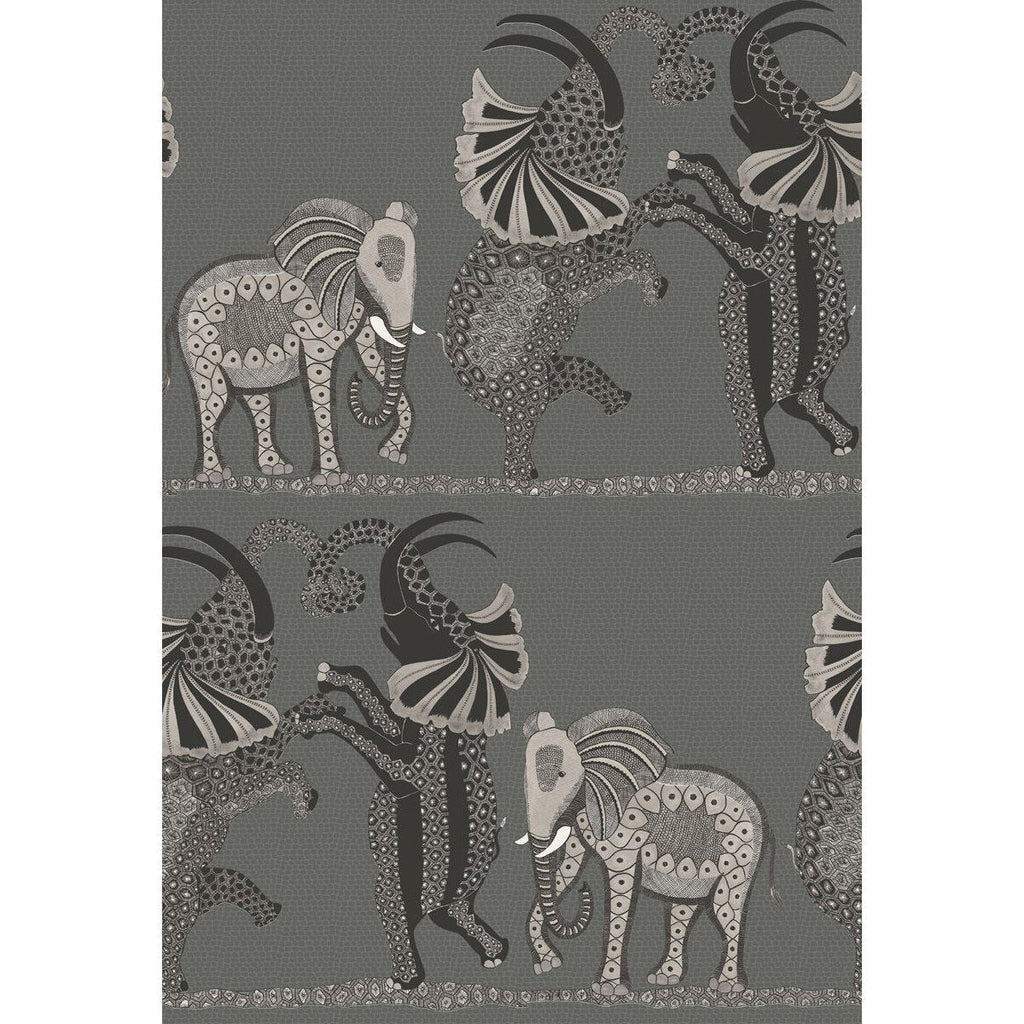 Safari Dance - Charcoal Black & White