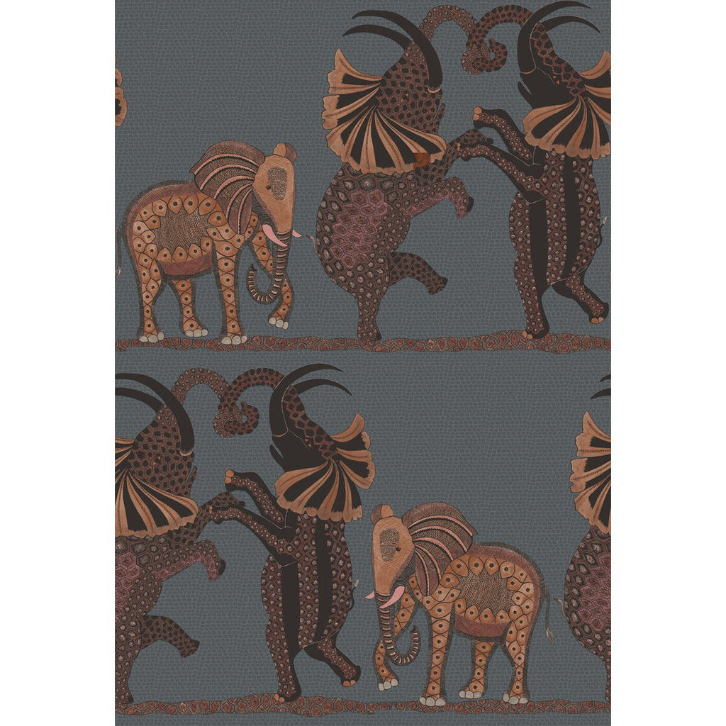 Safari Dance - Charcoal & Reds