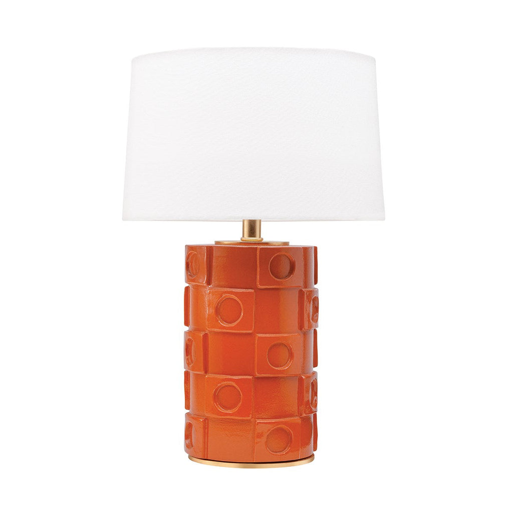 Athena Table Lamp - Burnt Orange/Gold Leaf