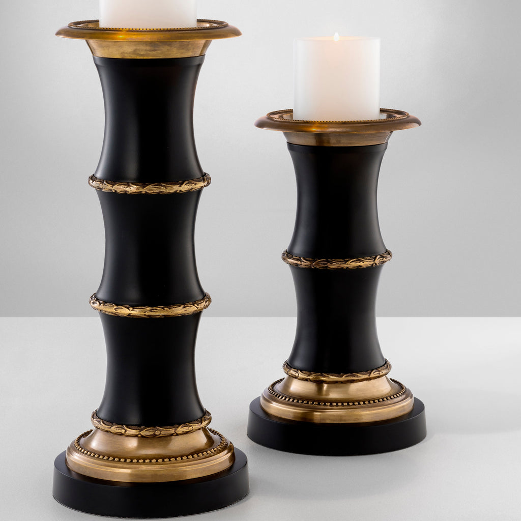 Candle Holder Mamounia L Vintage Brass/Black Finish