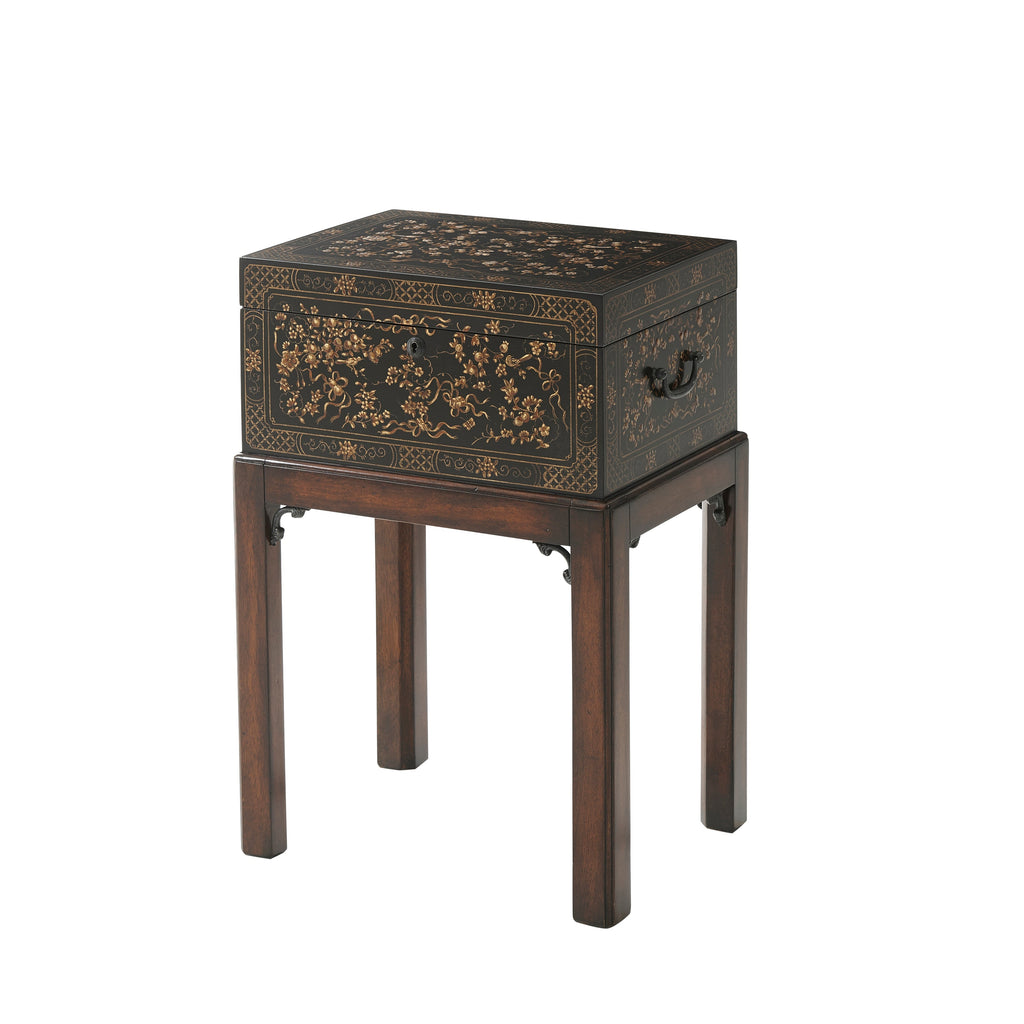 The Floral Painted Box Accent Table
