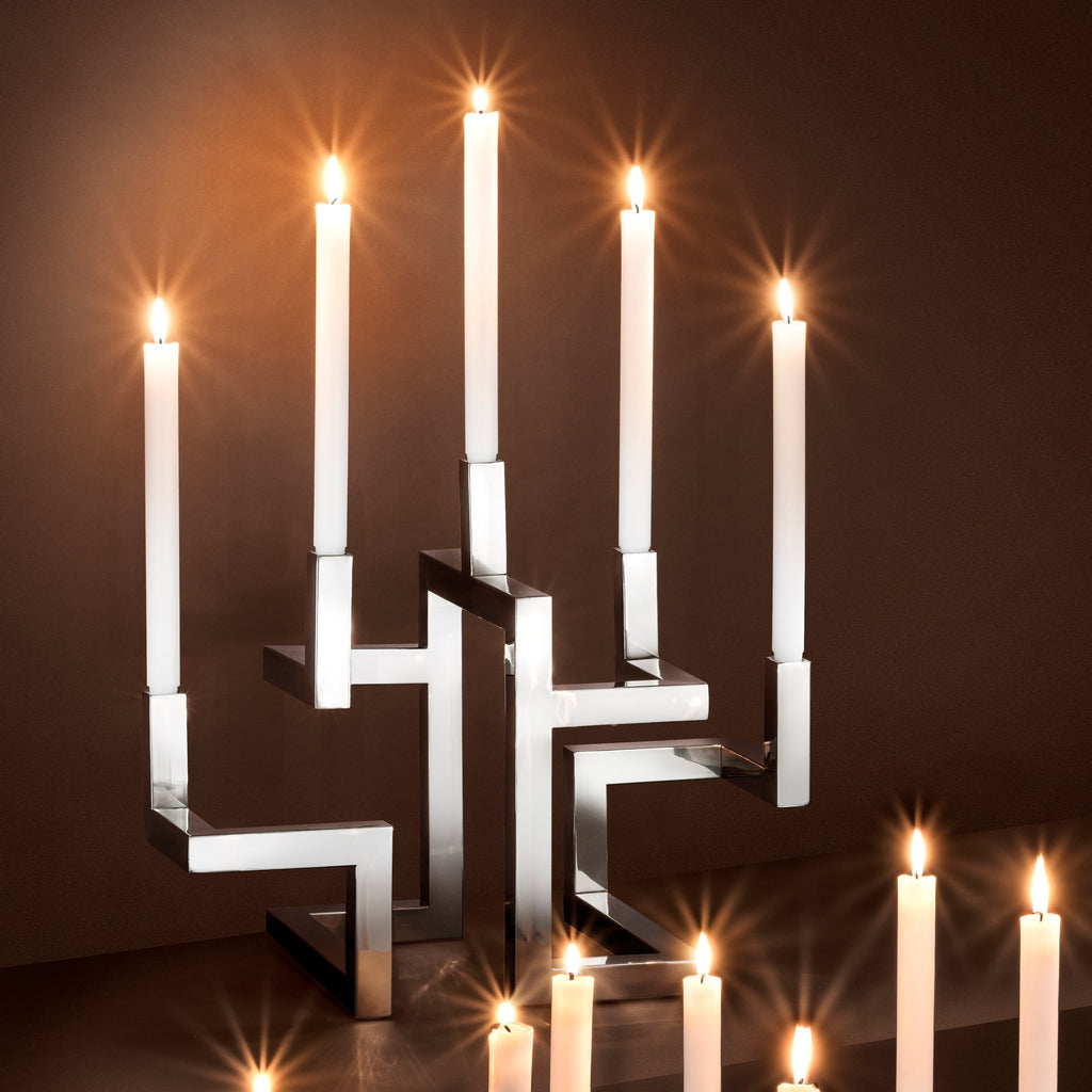 Candle Holder Skyline Nickel Finish