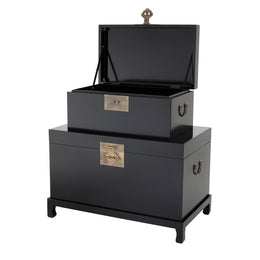 Chests Kani Black Finish Set of 2