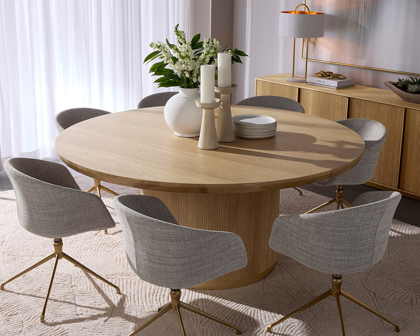 Kalla Dining Table - 68" - Round, Natural