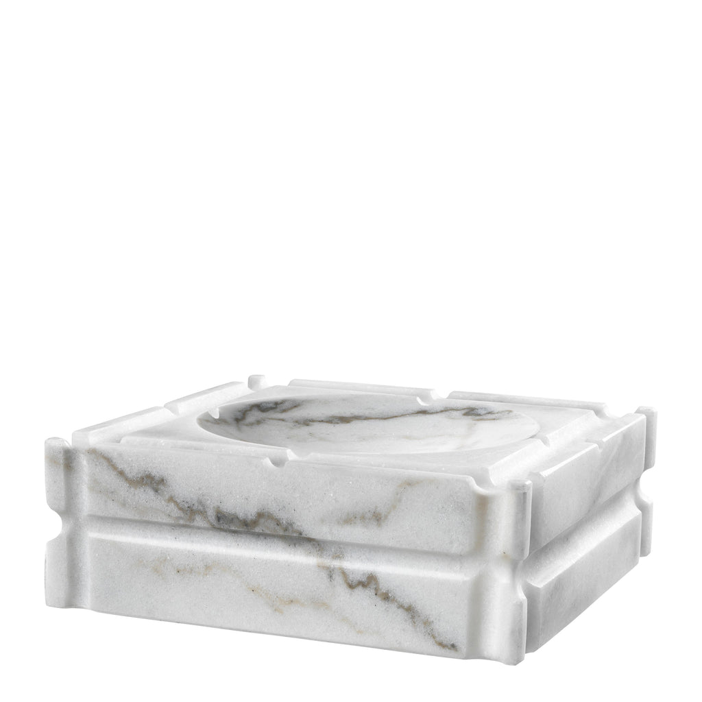 Ashtray Nestor Honed White Marble