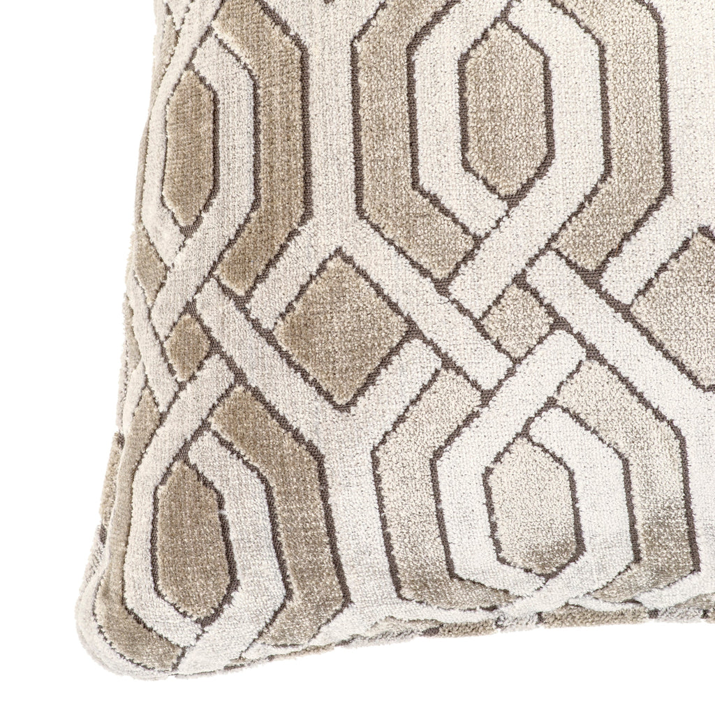 Pillow Trellis Grey Velvet