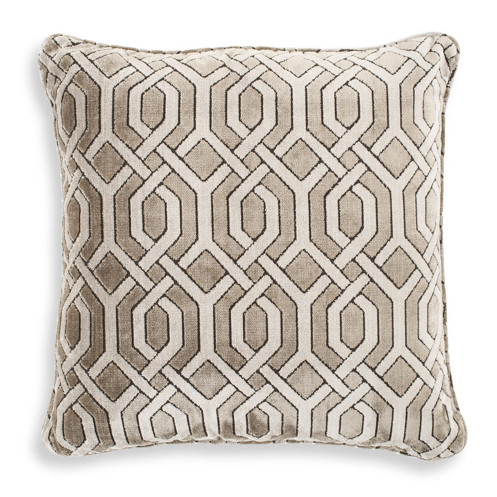 Pillow Trellis Grey Velvet