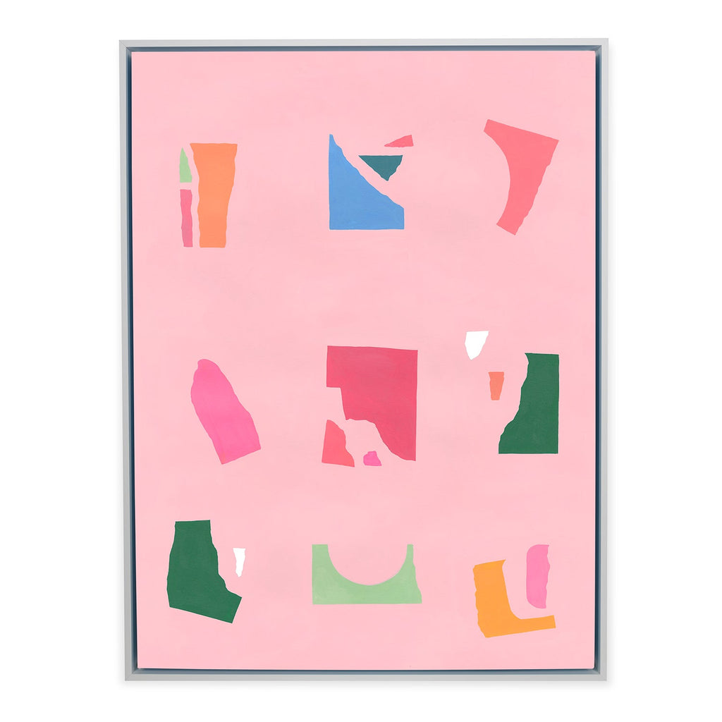 Marie Lawyer, Floating Fragments on Pink 2
