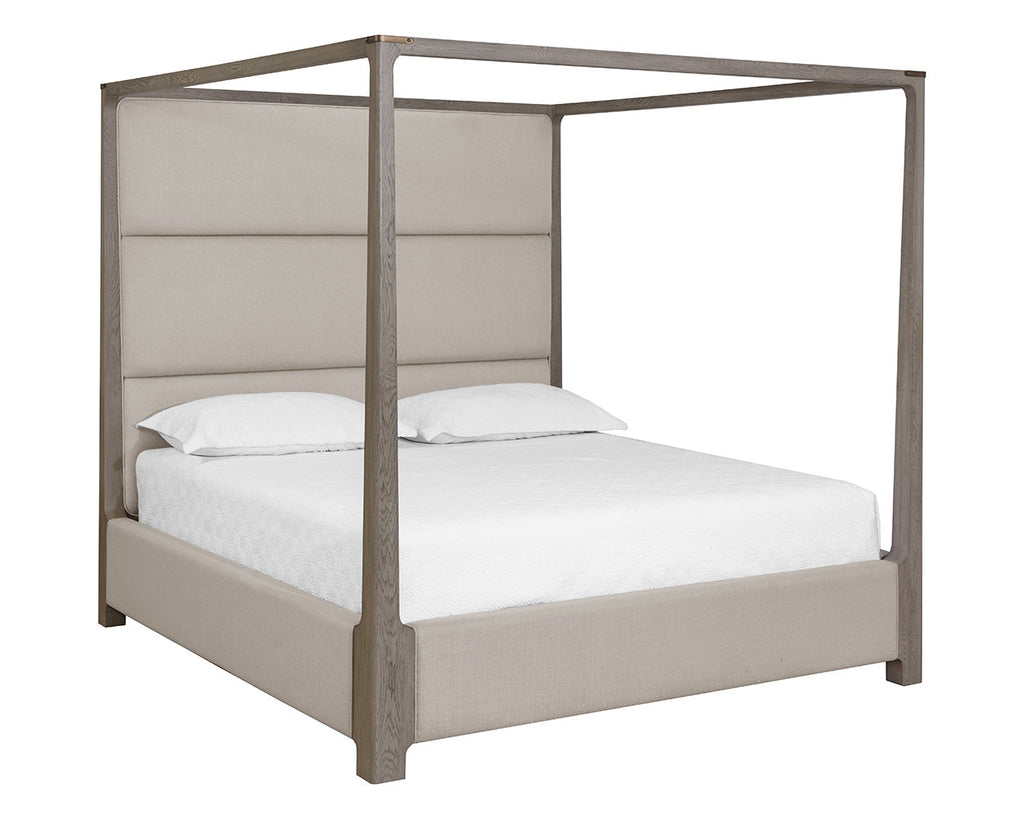 Danette Canopy Bed - King - Zenith Taupe Grey