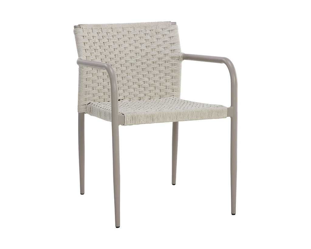 Casella Stackable Dining Armchair - Cream, Set of 2