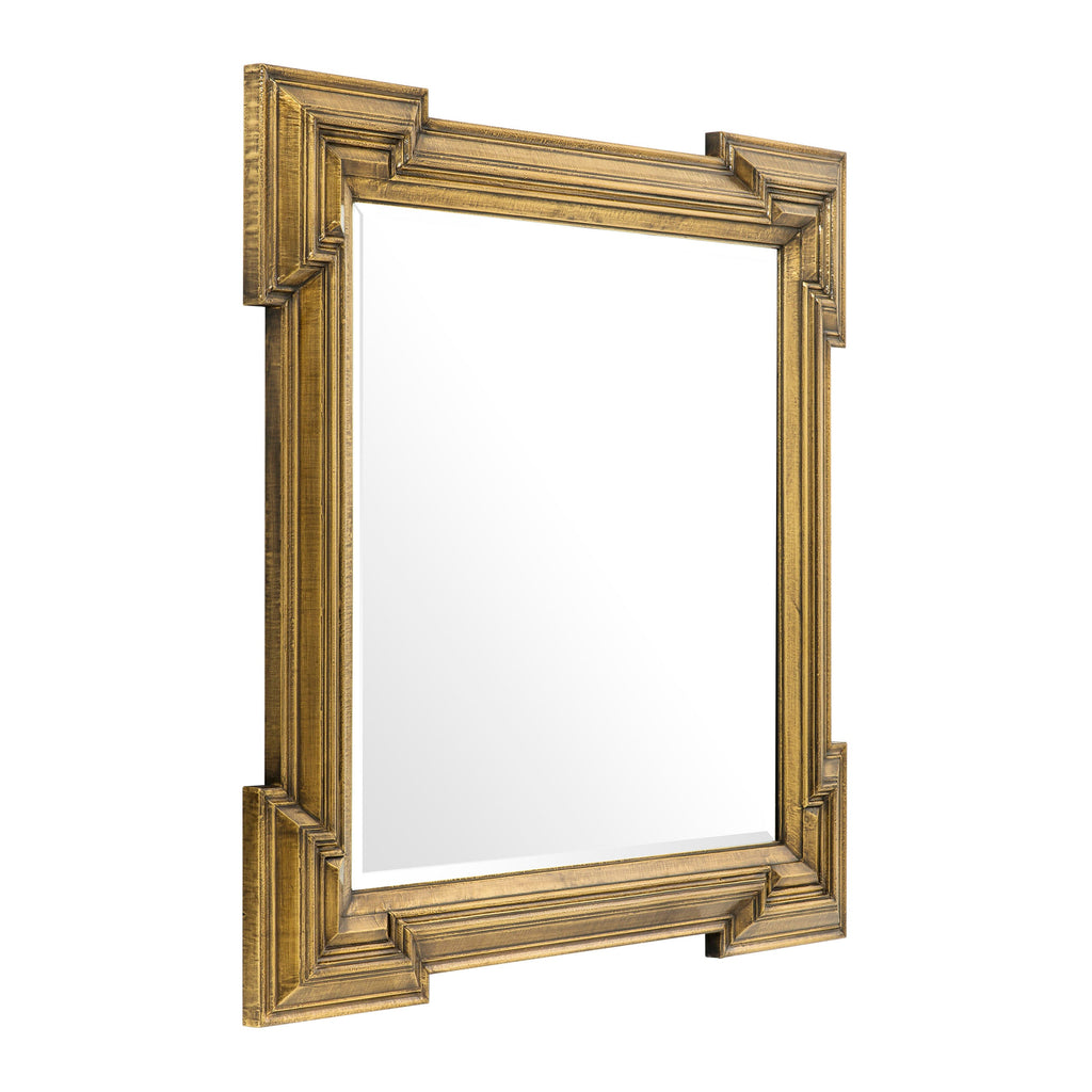 Mirror Livorno Square Antique Brass Finish