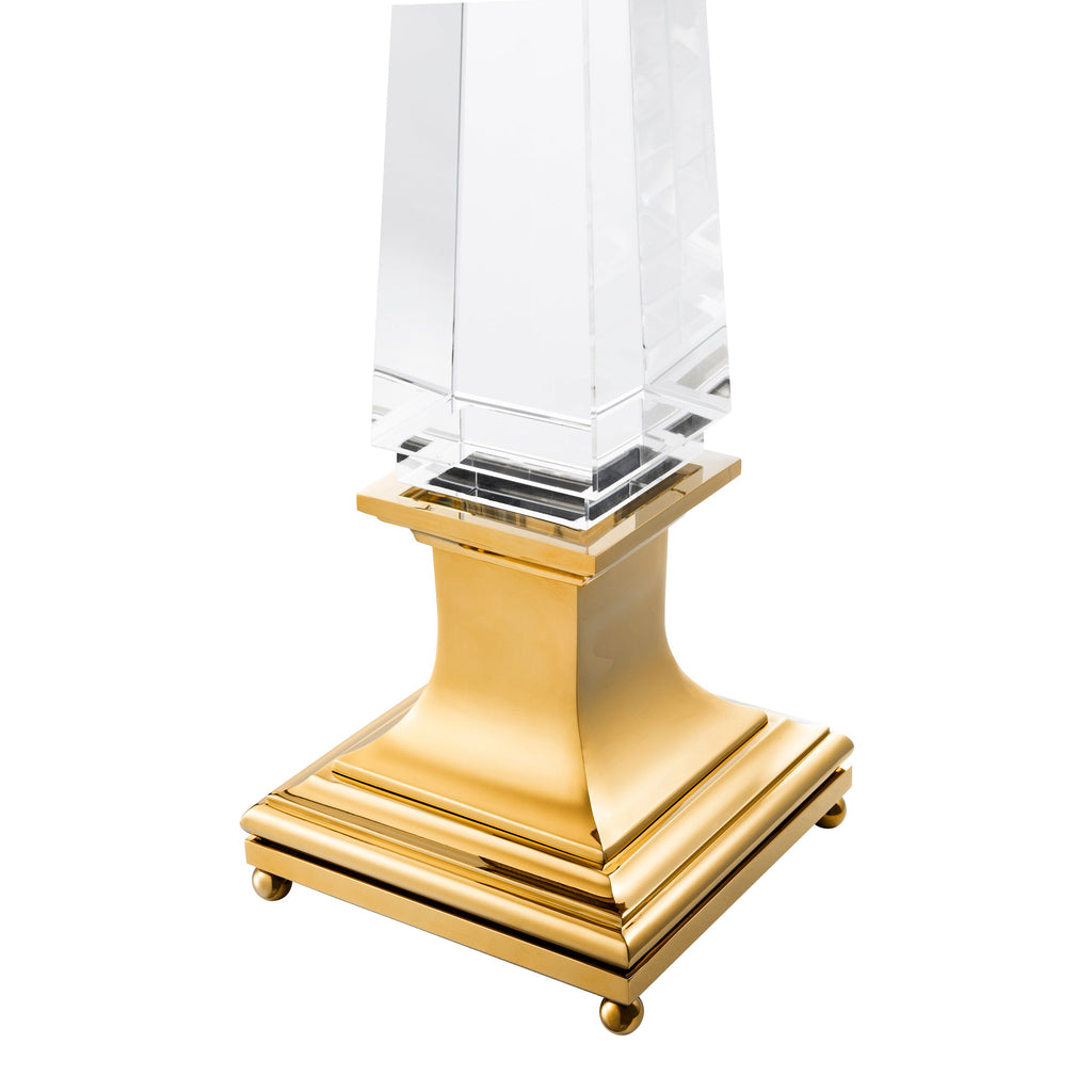 Table Lamp Solaire Gold Finish Crystal Glass