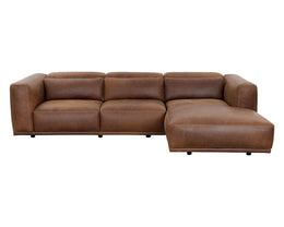 Beau Sofa Chaise - Raf - Aged Cognac Leather