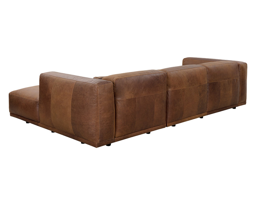 Beau Sofa Chaise - Raf - Aged Cognac Leather