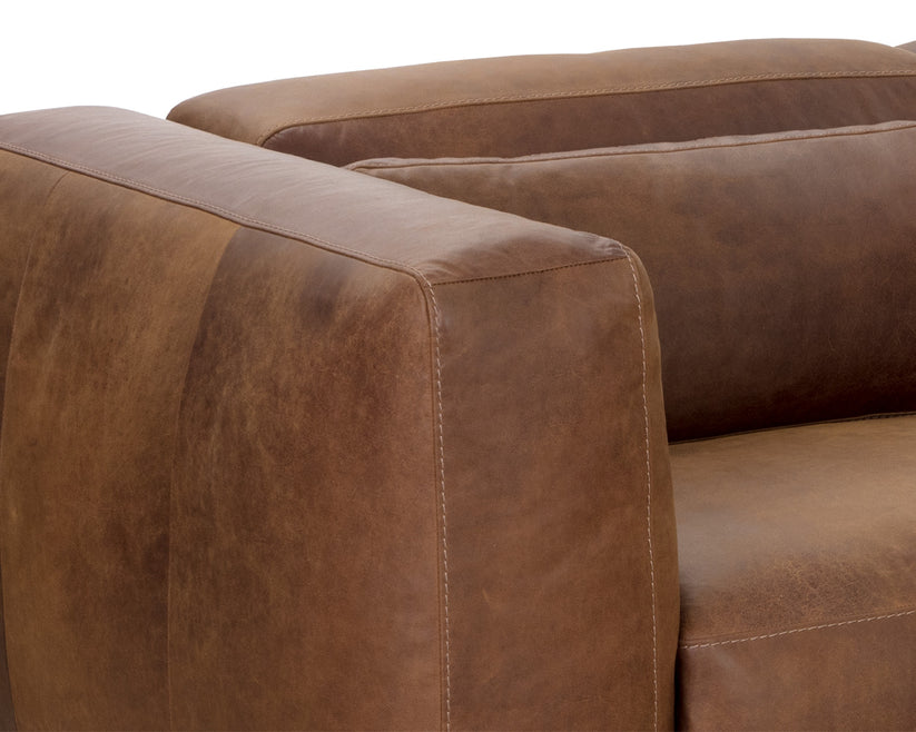 Beau Sofa Chaise - Raf - Aged Cognac Leather