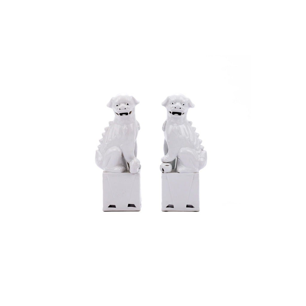 Sitting Foo Dog Pair White L