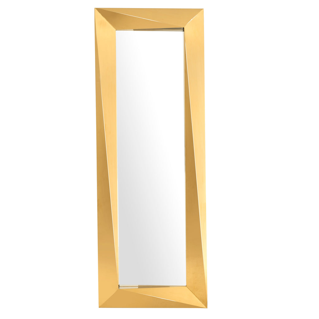 Mirror Rivoli Rectangular Gold Finish