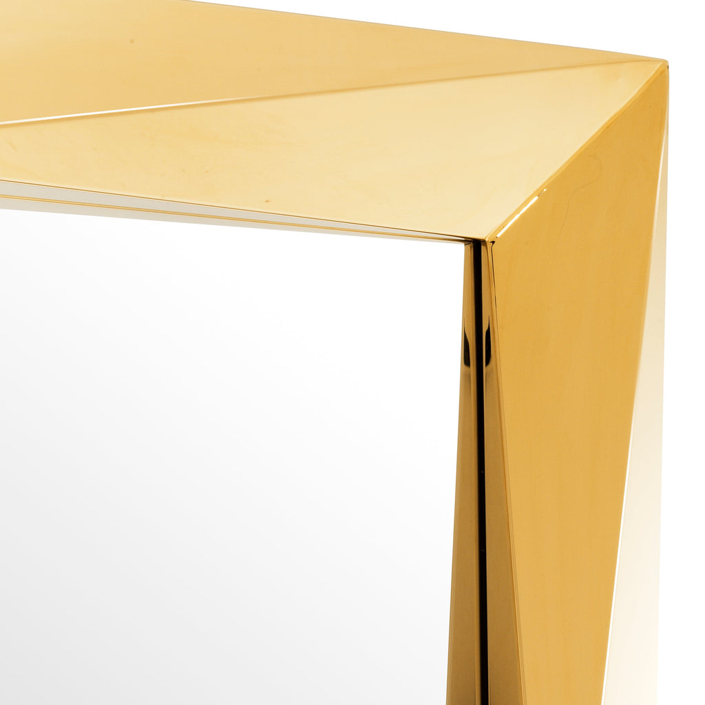 Mirror Rivoli Square Gold Finish