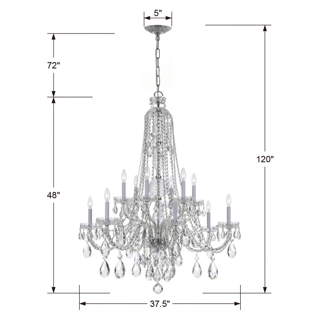 Traditional Crystal 12 Light Chandelier