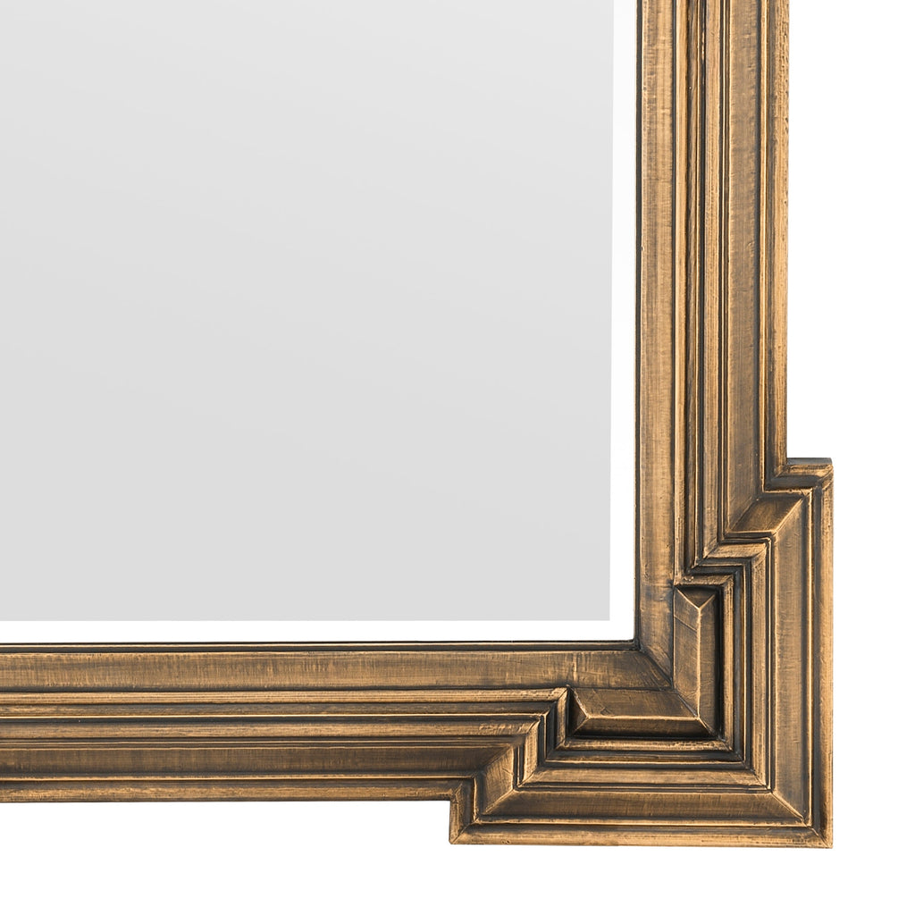 Mirror Livorno Rectangular Antique Brass Finish