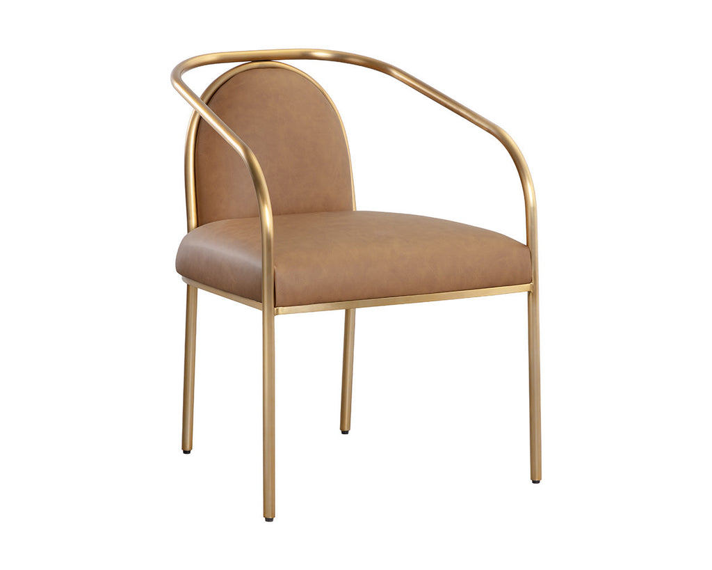 Cicero Dining Armchair - Milliken Cognac