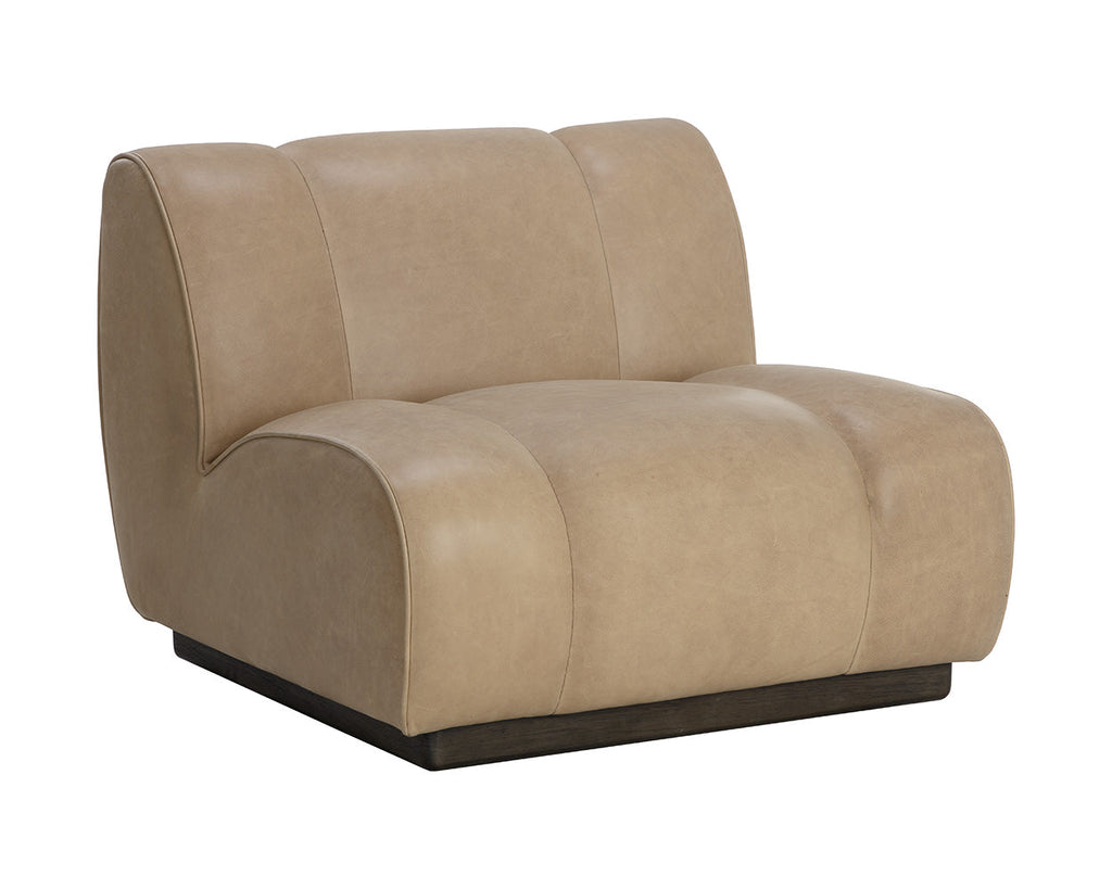 Blaise Swivel Lounge Chair - Sahara Sand Leather