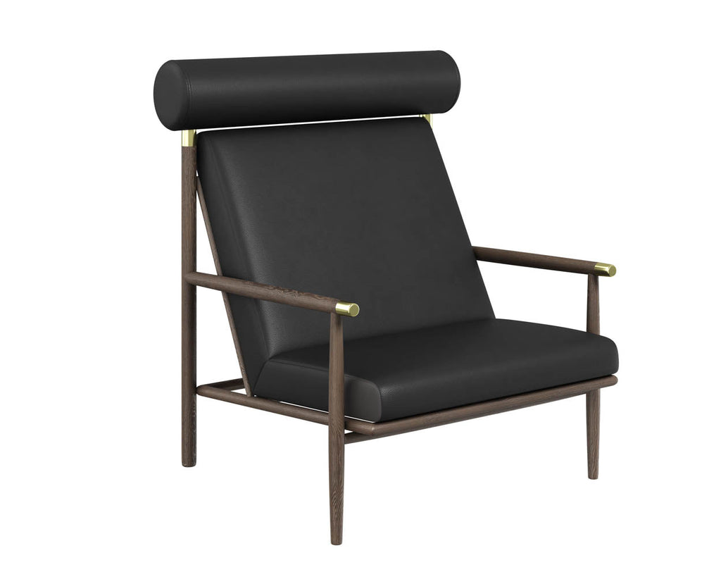 Biko Lounge Chair - Black Leather