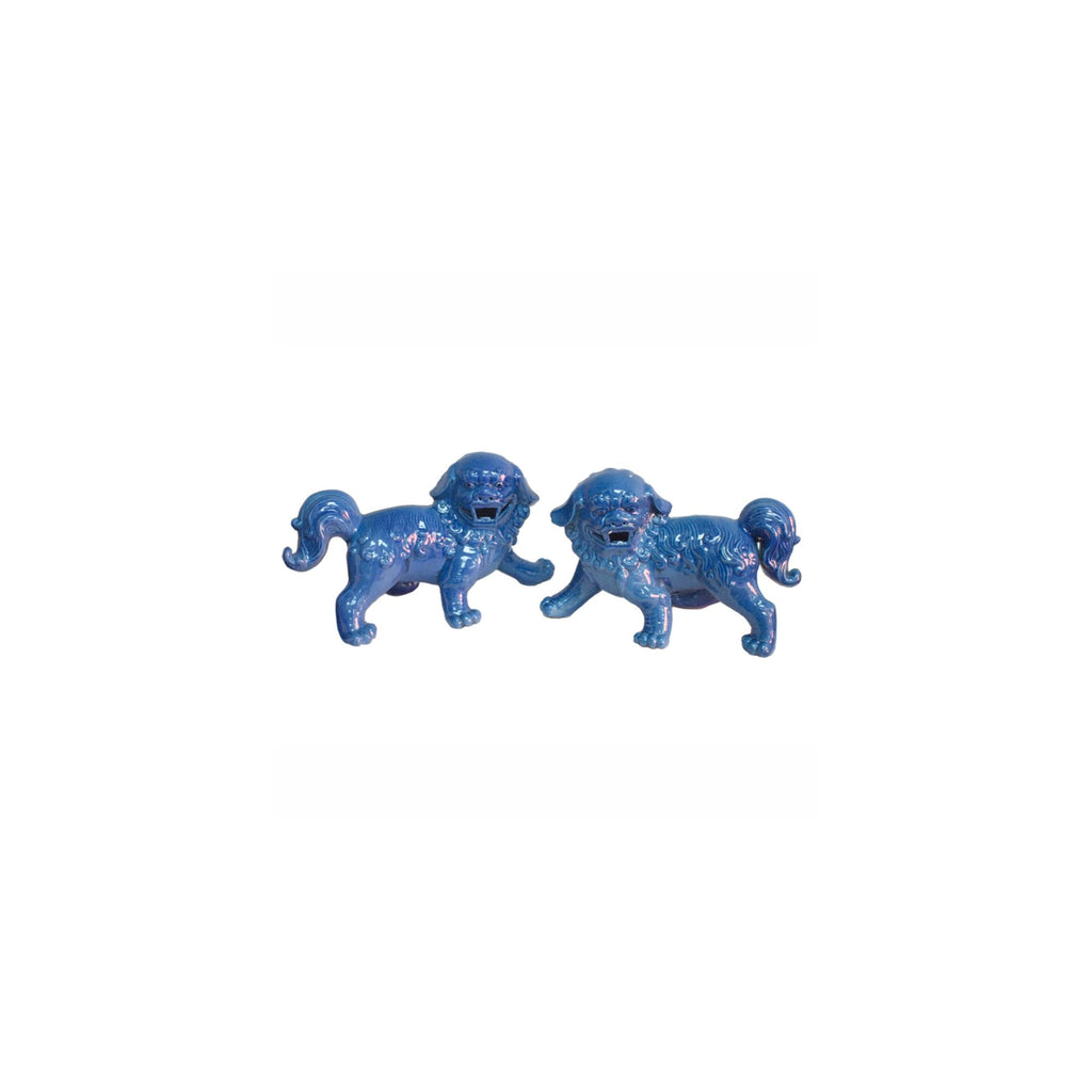 Walking Foo Dog Pair Turquoise