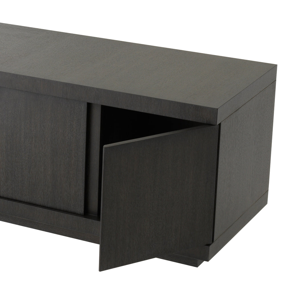 Tv Cabinet Crosby Charcoal Grey Oak Veneer