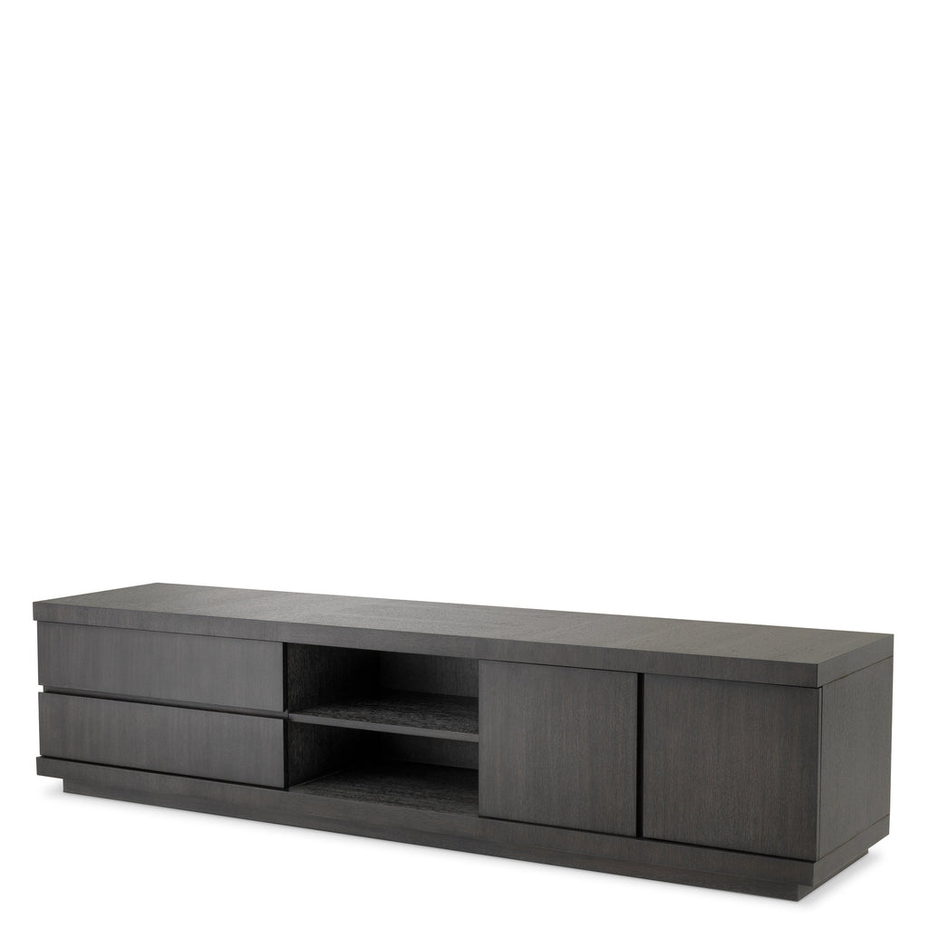 Tv Cabinet Crosby Charcoal Grey Oak Veneer