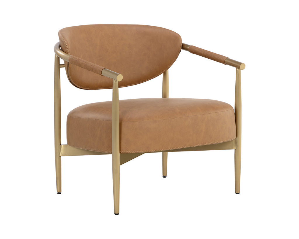 Heloise Lounge Chair - Milliken Cognac