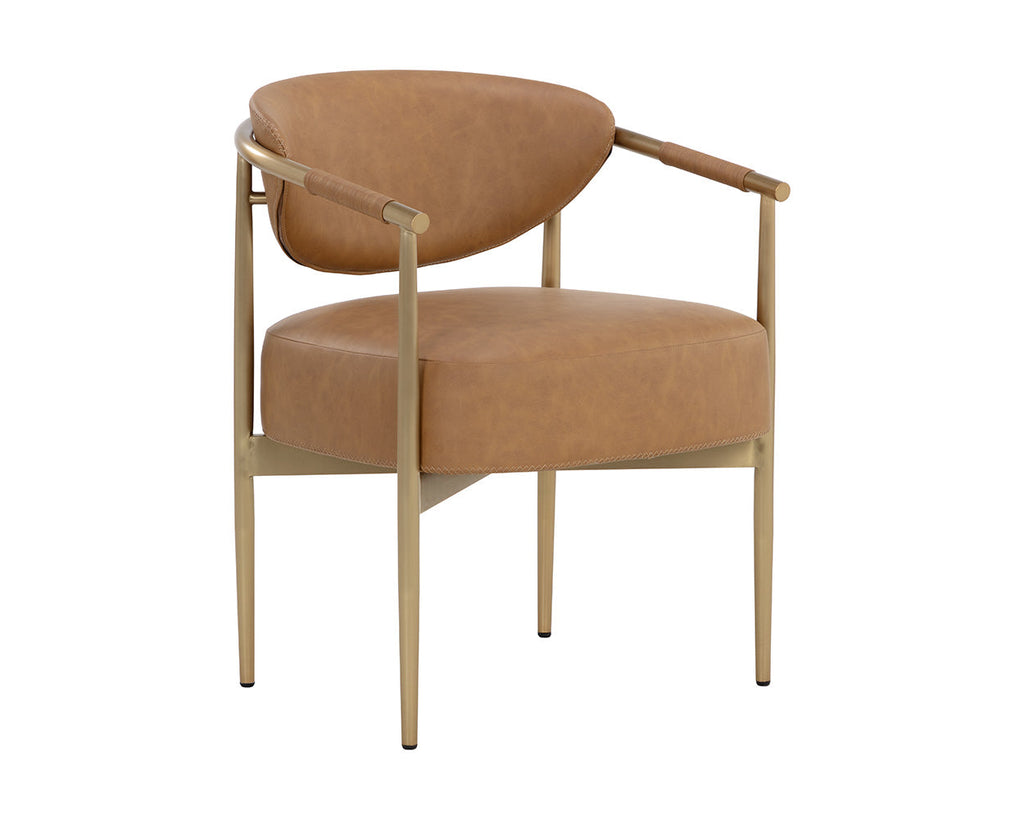 Heloise Dining Armchair - Milliken Cognac