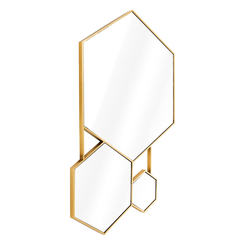 Mirror Hexa Gold Finish