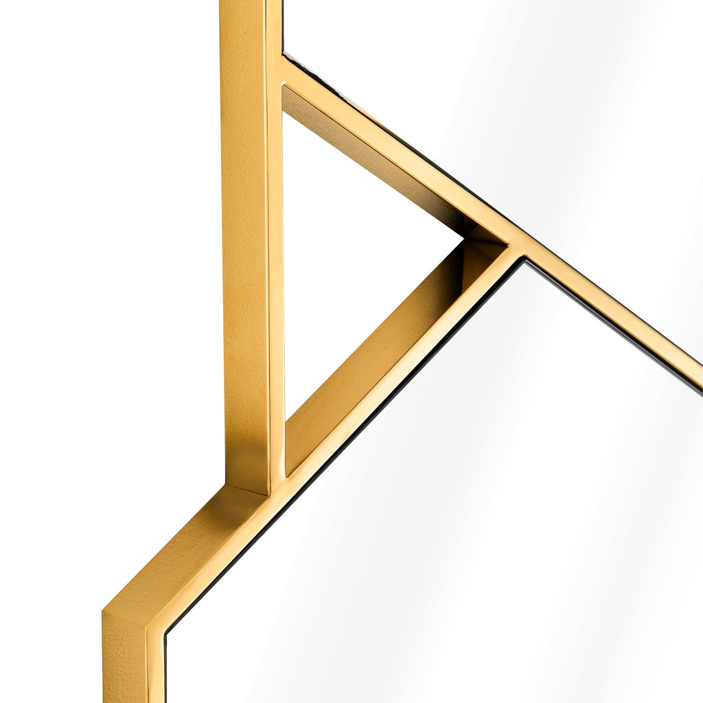 Mirror Hexa Gold Finish