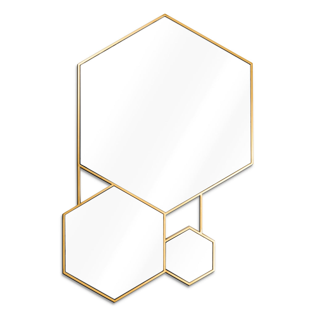 Mirror Hexa Gold Finish